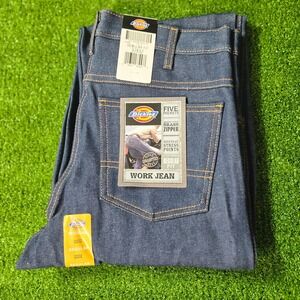 NWT Dickies Men's 32 x 32 Work Jeans New Fit 5 Pockets Brass Zipper Regular Fit